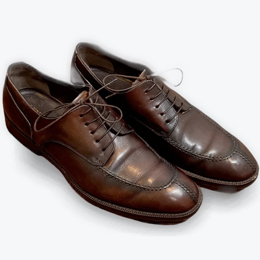 Allen Edmonds Brown Leather Cap Toe Derby Dress Shoes Mens Size‎ 11 Quiet Luxury